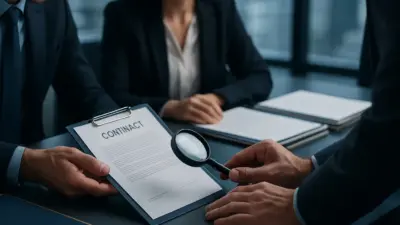 Tim legal korporat melakukan audit keaslian surat perjanjian di meja rapat modern